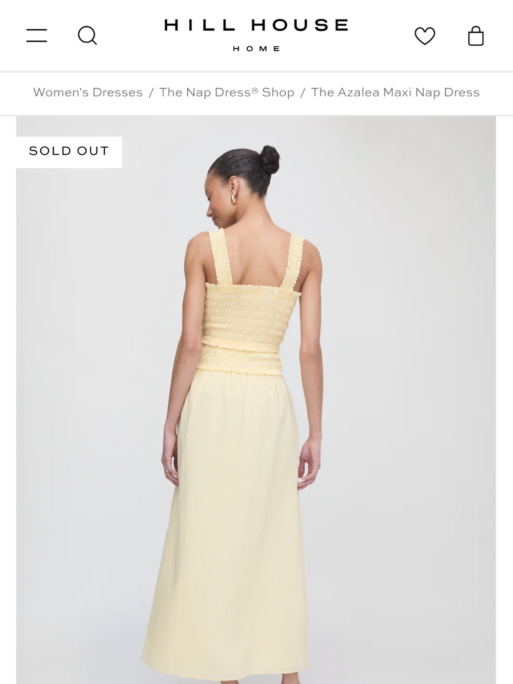 Hill House The Azalea Maxi Nap Dress in Pale Yellow - Picture 5 of 16